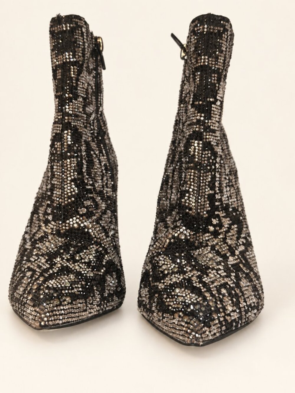 Blue by Betsey Johnson Kris Rhinestone Snakeskin Ankle Boots Women's 8.5